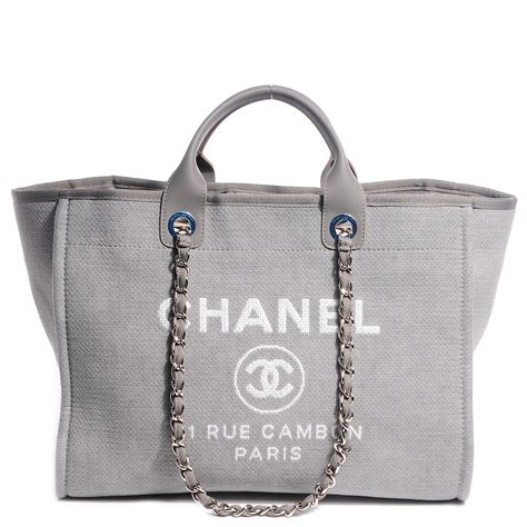 chanel tote grey|tote bag chanel.